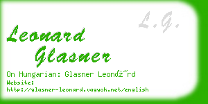 leonard glasner business card